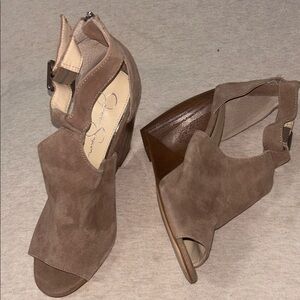 Jessica Simpson Brown Suede Sandals